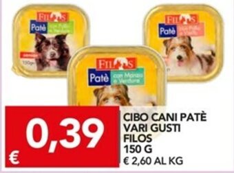 TuoDi Filos Cibo Cani Patè Vari Gusti 150g offerta