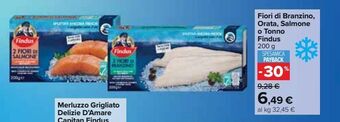 Carrefour Market Fiori di branzino, orata, salmone o tonno findus offerta