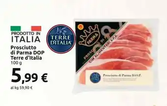 Carrefour Market Prosciutto di parma dop terre d'italia offerta