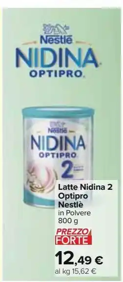 Carrefour Market Latte nidina 2 optipro nestlé offerta