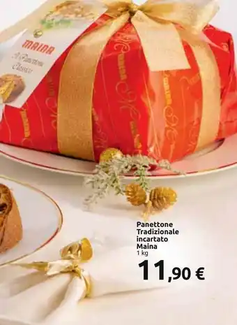 Carrefour Market Panettone tradizionale incartato maina offerta