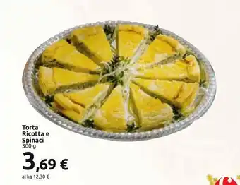 Carrefour Market Torta ricotta e spinaci offerta