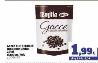 Sigma Gocce di cioccolato fondente Emilia Zàini classico, 70% 200 g / 180 offerta