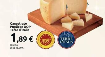 Carrefour Market Canestrato pugliese dop terre d'italia offerta