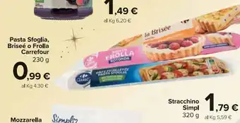 Carrefour Market Pasta sfoglia, brisee o frolla carrefour offerta