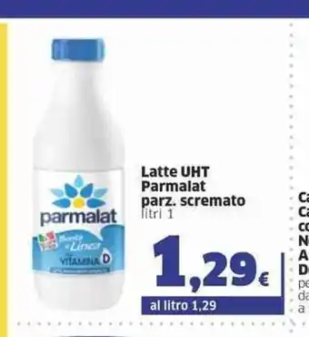 Sigma Parmalat Latte UHT parz. scremato 1 litri offerta