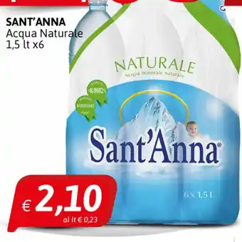 Crai Sant'Anna Acqua Naturale 1,5 lt x6 offerta