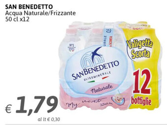 Crai San Benedetto Acqua Naturale/Frizzante 50 cl x12 offerta