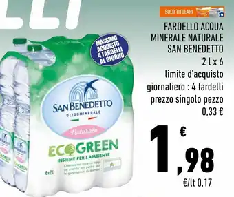 Conad Fardello acqua minerale naturale san benedetto offerta