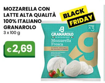 Mozzarella Con Latte Alta Qualità 100% Italiano Granarolo 3 x 100 g