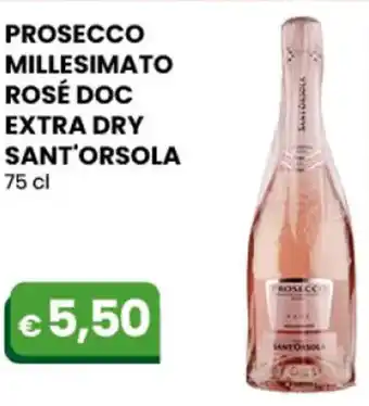 Gala Supermercati Prosecco Millesimato Rosé Doc Extra Dry Sant' Orsola 75 cl offerta