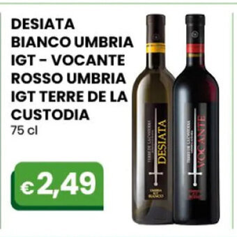 Desiata Bianco Umbria IGT-Vocante Rosso Umbria IGT Terre De La Custodia 75 cl