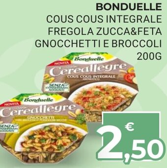 Eté Bonduelle Cous Cous Integrale Fregola Zucca&Feta Gnocchetti E Broccoli 200 g offerta