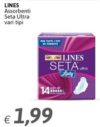 Lines Assorbenti Seta Ultra vari tipi