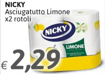 Crai Nicky Asciugatutto Limone x2 rotoli offerta