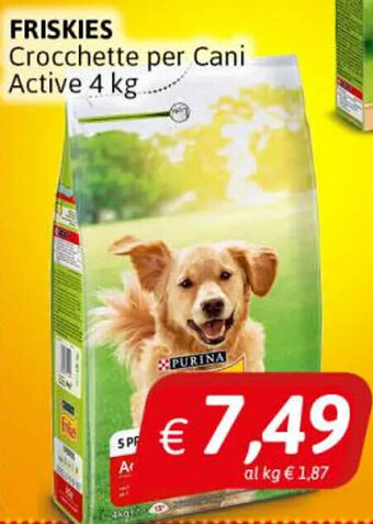 Crai Friskies Crocchette per Cani Active 4 kg offerta