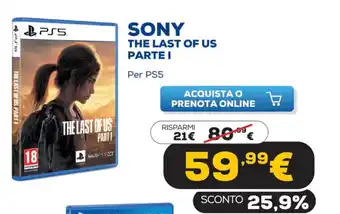 Euronics Sony The Last of Us Parte I per PS5 offerta