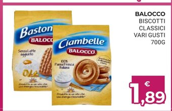 Eté Balocco Biscotti Classici Vari Gusti 700 g offerta