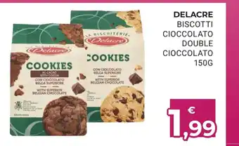 Delacre Biscotti Cioccolato Double Cioccolato 150 g