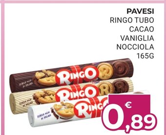 Eté Pavesi Ringo Tubo Cacao Vaniglia Nocciola 165 g offerta