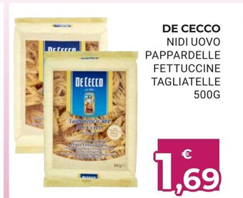 Eté De Cecco Nidi Uovo Pappardelle Fettuccine Tagliatelle 500 g offerta