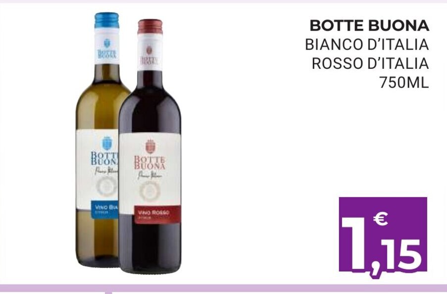 Botte Buona Bianco D'Italia Rosso D'Italia 750 ml offerta di Eté