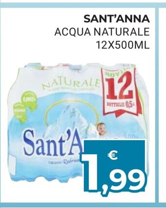 Eté Sant'Anna Acqua Naturale 12x500ml offerta
