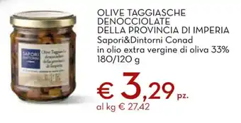 Conad City Olive Taggiasche Denocciolate Della Provincia Di Imperia Sapori&Dintorni Conad in olio extra vergine di oliva 33% 180/120 g offerta