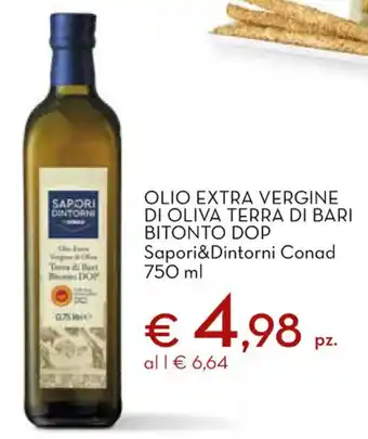 Conad City Olio Extra Vergine Di Oliva Terra Di Bari Bitonto DOP Sapori&Dintorni Conad 750 ml offerta