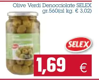 Selex Olive Verdi Denocciolate 560 gr.
