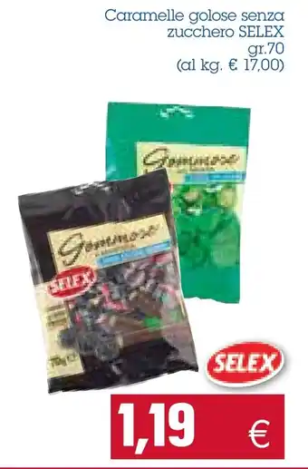 Selex Caramelle golose senza zucchero 70 gr.