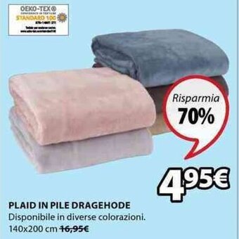 JYSK Plaid in Pile Dragehode 140x200 cm offerta