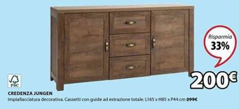 JYSK Credenza Jungen L165 x H85 x P44 cm offerta