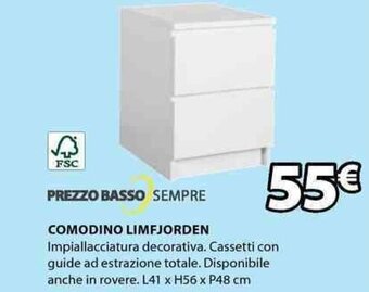 JYSK Comodino Limfjorden L41 x H56 x P48 cm offerta