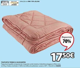 JYSK Trapunta Termica Saukampen 155x220 cm offerta