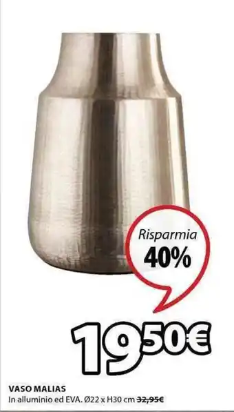 JYSK Vaso Malias Ø22 x H30 cm offerta