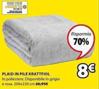 JYSK Plaid in Pile Krattfiol 200x220 cm offerta