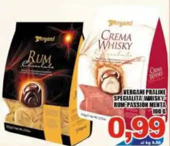Vergani Praline Specialita Whisky - Rum Passion Menta 100 g