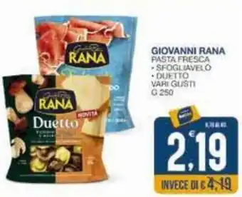 SeBón Supermercati Giovanni Rana Pasta Fresca Sfogliavelo Duetto g 250 offerta