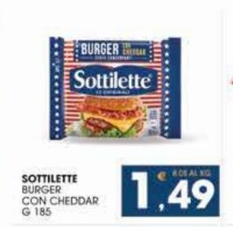 SeBón Supermercati Sottilette Burger Con Cheddar G 185 offerta