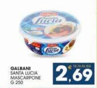 SeBón Supermercati Galbani Santa Lucia Mascarpone G 250 offerta