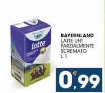 SeBón Supermercati Bayerland Latte UHT Parzialmente Scremato L 1 offerta