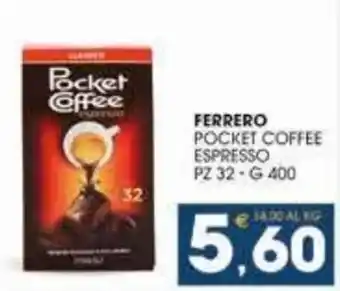 SeBón Supermercati Ferrero Pocket Coffee Espresso Pz 32 - g 400 offerta