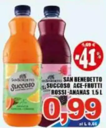 Gros San Benedetto Succoso Ace-Frutti Rossi-Ananas 1,5 L offerta