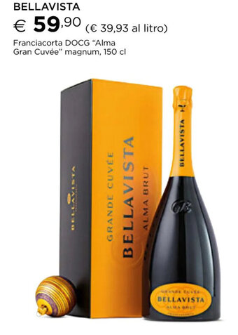 Esselunga Bellavista Franciacorta DOCG "Alma Gran Cuvée" Magnum 150 cl offerta