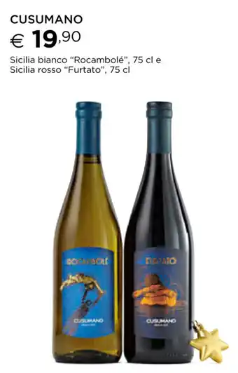 Cusumano Sicilia bianca''Rocambole'' 75 cl,Sicilia rosso''Furtato''75 cl