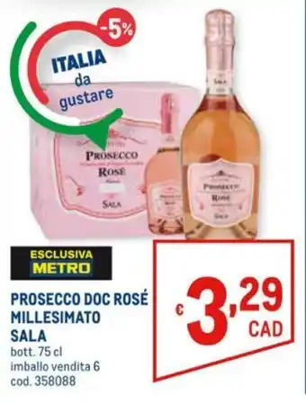 Prosecco Doc Rosé Millesimato Sala 75cl