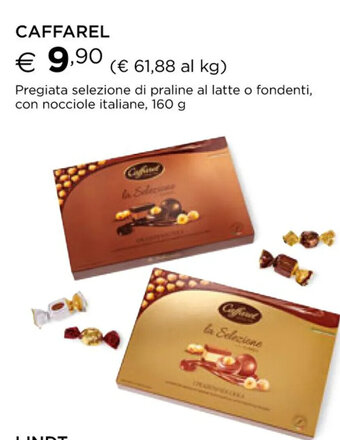 Esselunga Caffarel Pregiata selezione di praline al latte o fondenti con nocciole italiane 160 g offerta