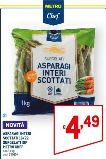 Metro Chef Asparagi Interi Scottati 16/22 Surgelati IQF 1kg
