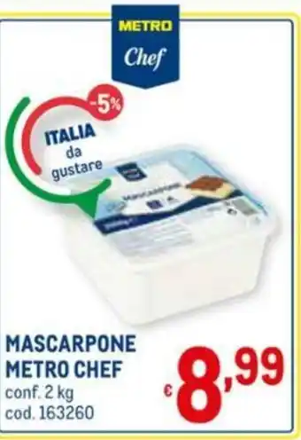 Metro Metro Chef Mascarpone 2kg offerta